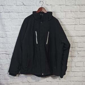 Pulse Black Performance Jacket with Durable Hooded Design